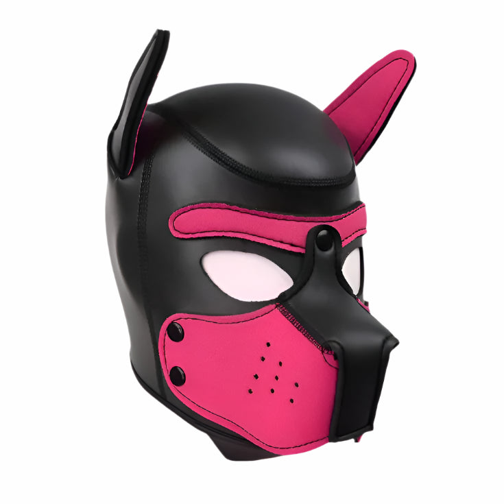 ALPHA PUP HOOD – Pink & Black | Pup Hood UK