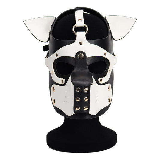 ALPHA PUP HOOD – White Vegan Leather