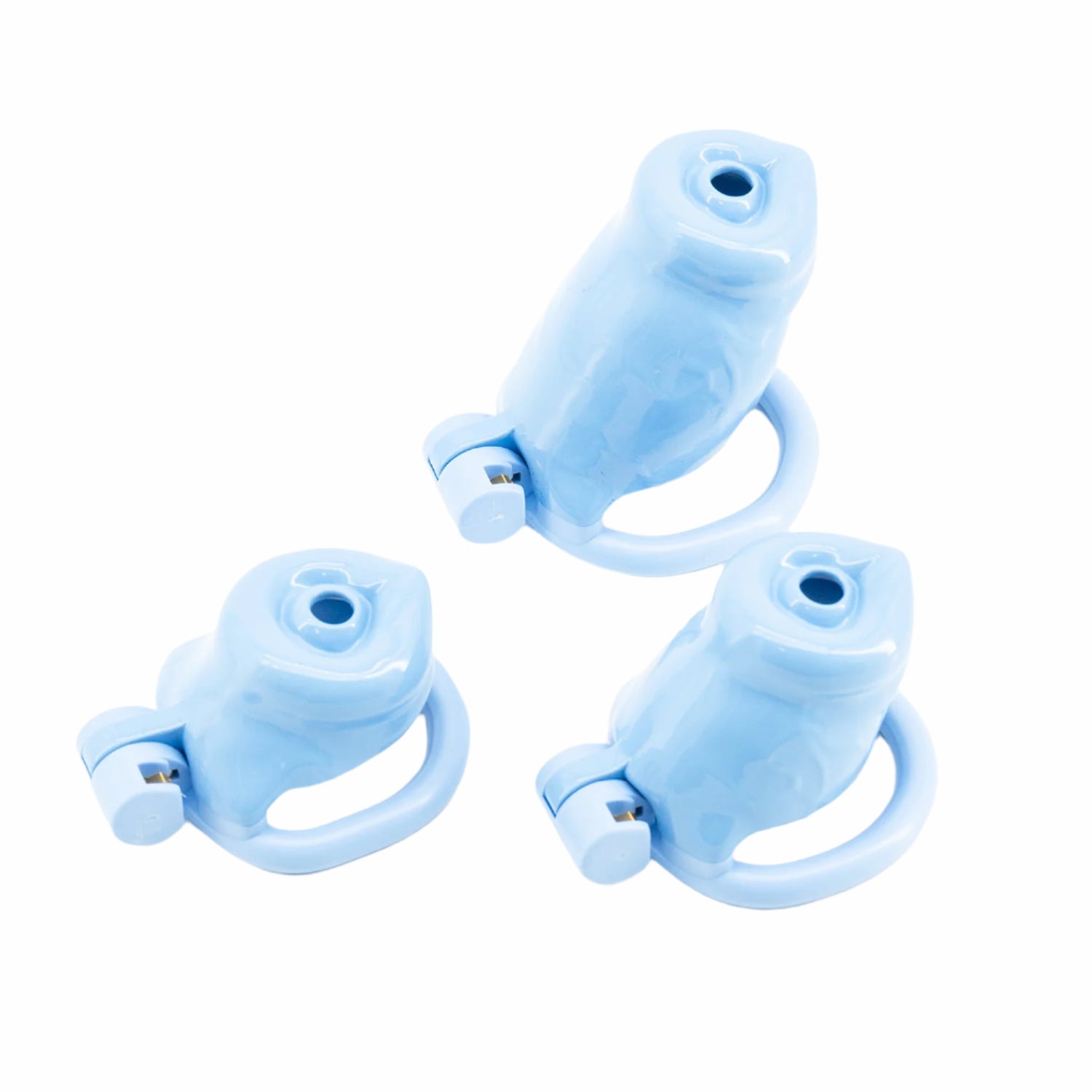 BAD PUP CHASTITY CAGE - Blue Resin | Pup Hood UK