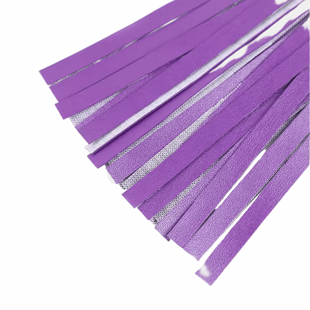 Wooden Grip Puppy Flogger - Purple at Pup Hood UK