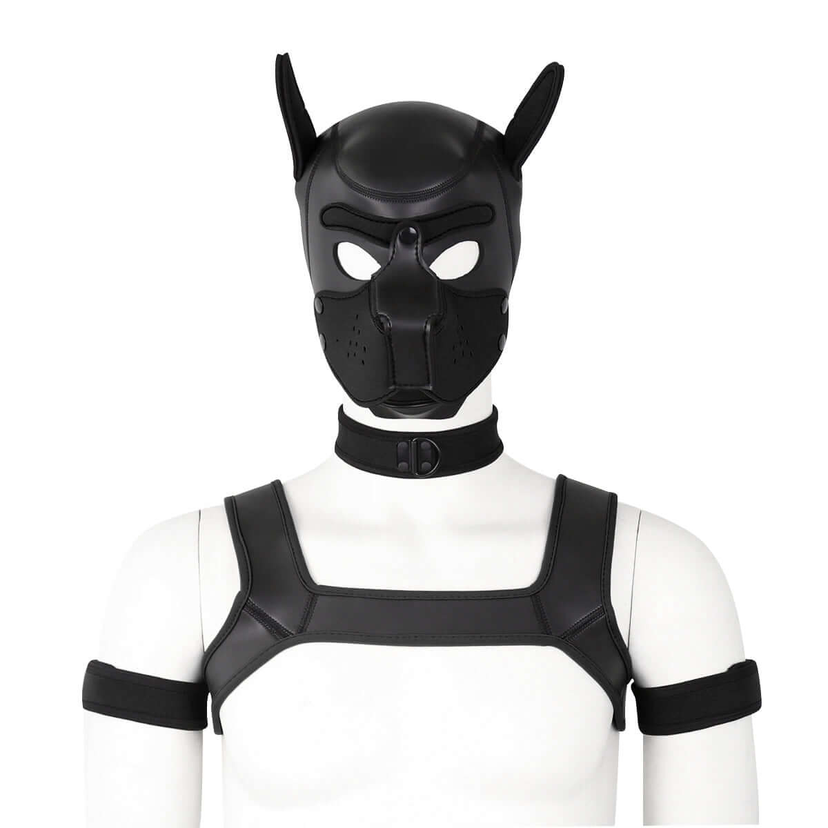 ALPHA PUP HOOD SET - Black - Pup Hood UK