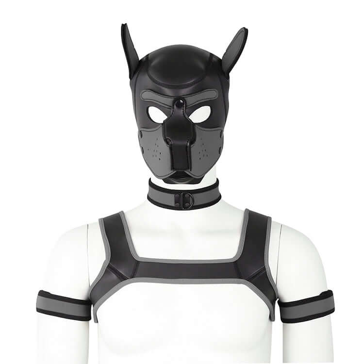 ALPHA PUP HOOD SET - Grey & Black - Pup Hood UK