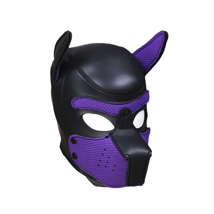 ALPHA PUP HOOD – Purple & Black - Pup Hood UK