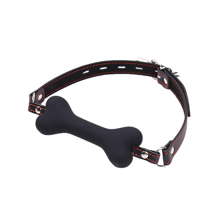 PUP TREAT BONE GAG - Black - Pup Hood UK