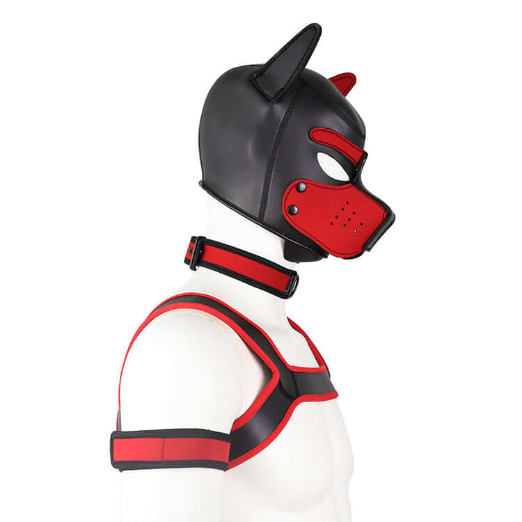 ALPHA PUP HOOD SET - Red & Black - Pup Hood UK