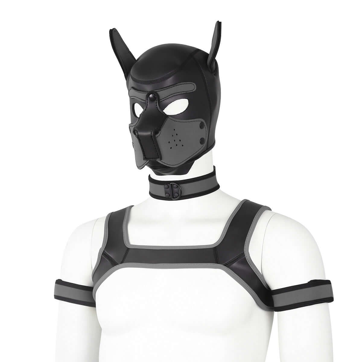 ALPHA PUP HOOD SET - Grey & Black - Pup Hood UK