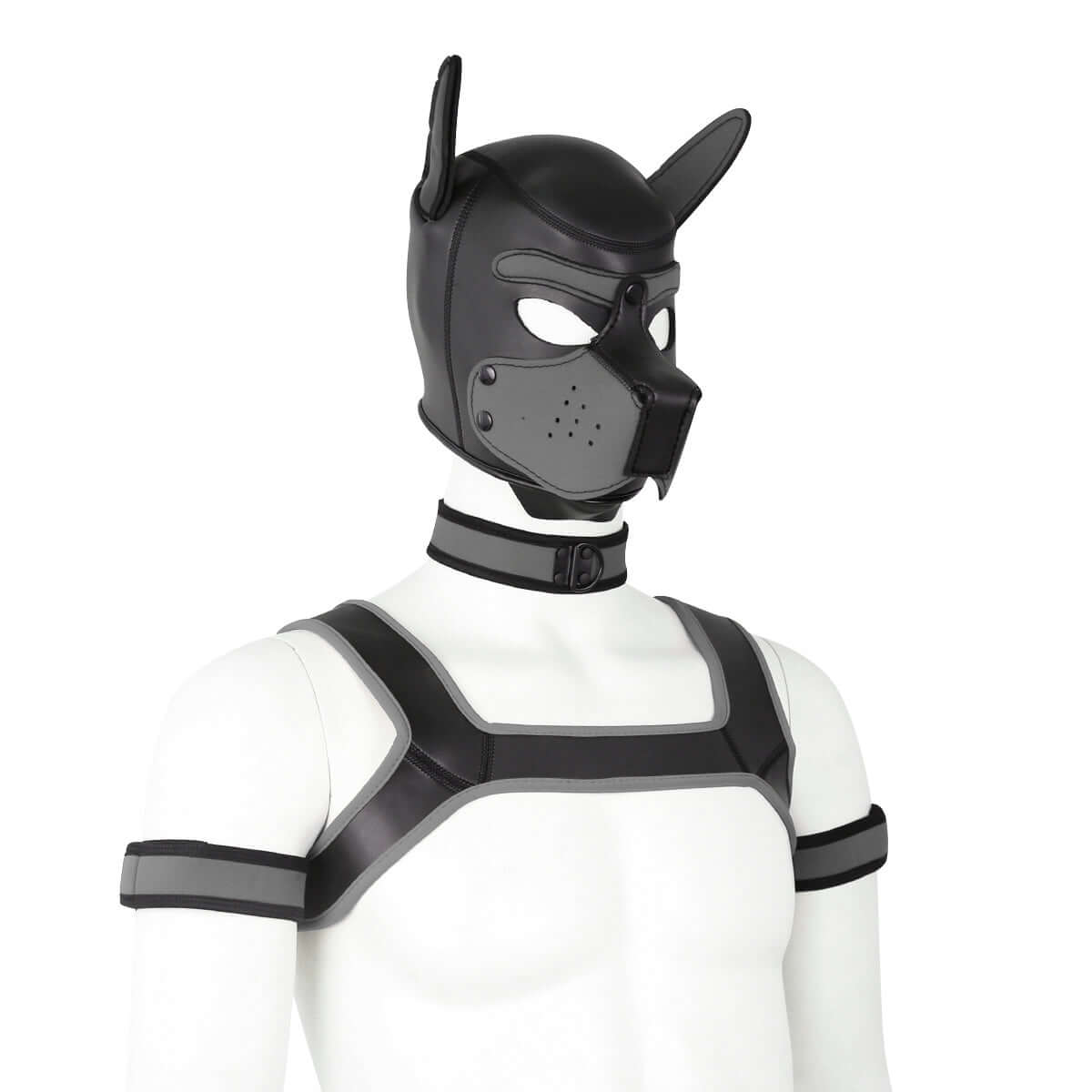 ALPHA PUP HOOD SET - Grey & Black - Pup Hood UK