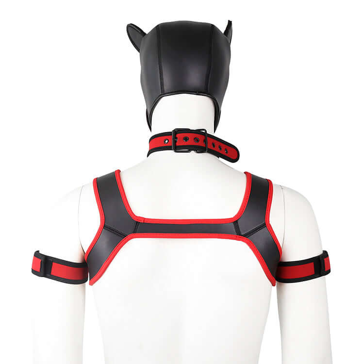 ALPHA PUP HOOD SET - Red & Black - Pup Hood UK