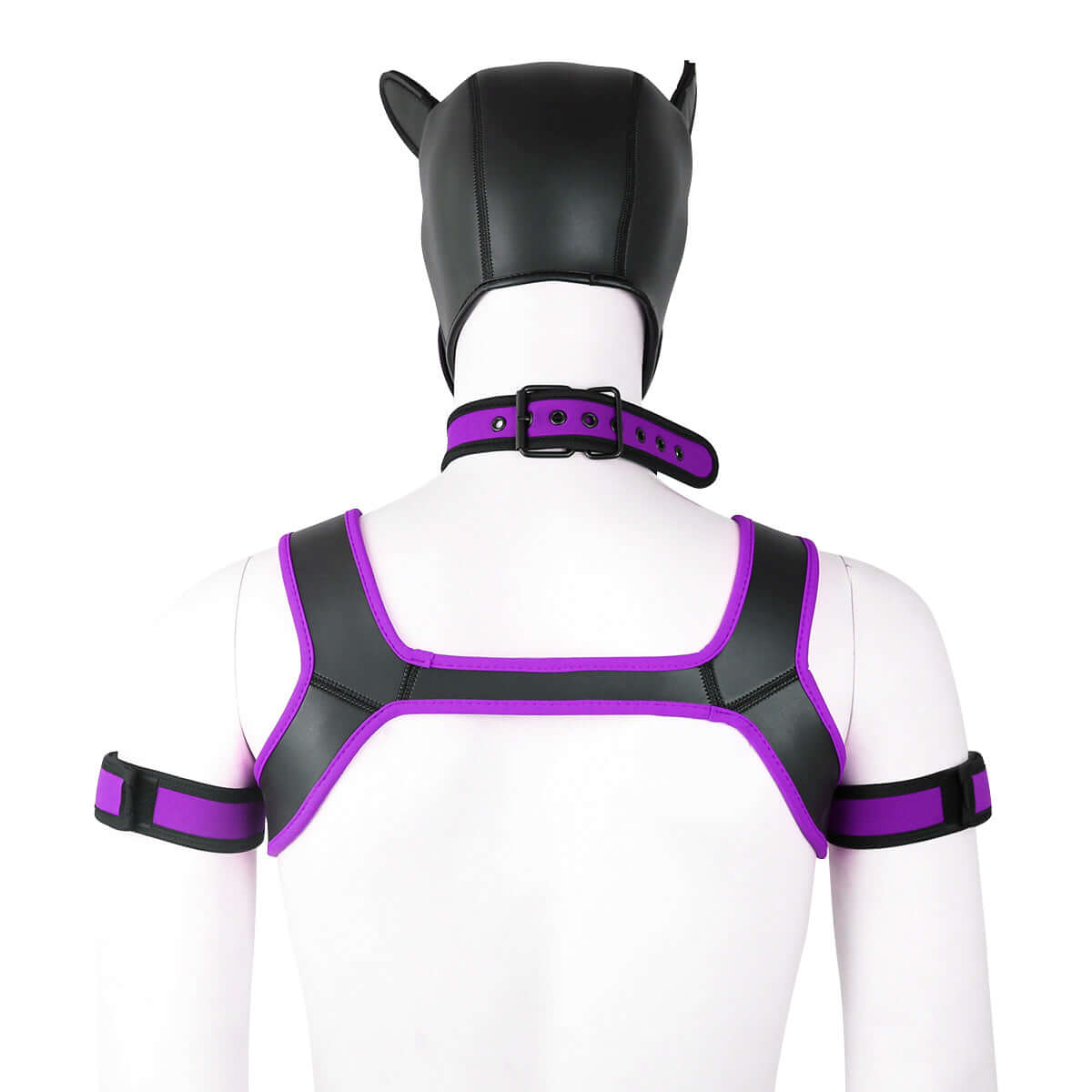 ALPHA PUP HOOD SET - Purple & Black - Pup Hood UK