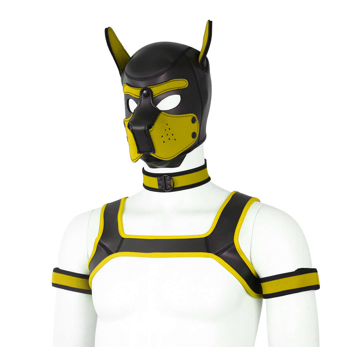 ALPHA PUP HOOD SET - Yellow & Black - Pup Hood UK