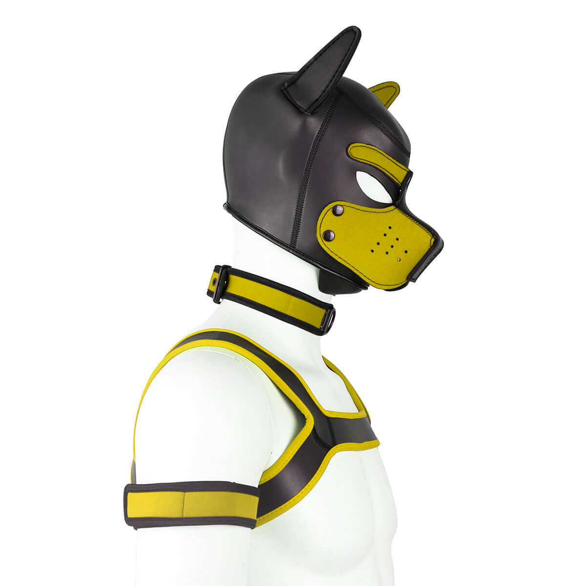 ALPHA PUP HOOD SET - Yellow & Black - Pup Hood UK