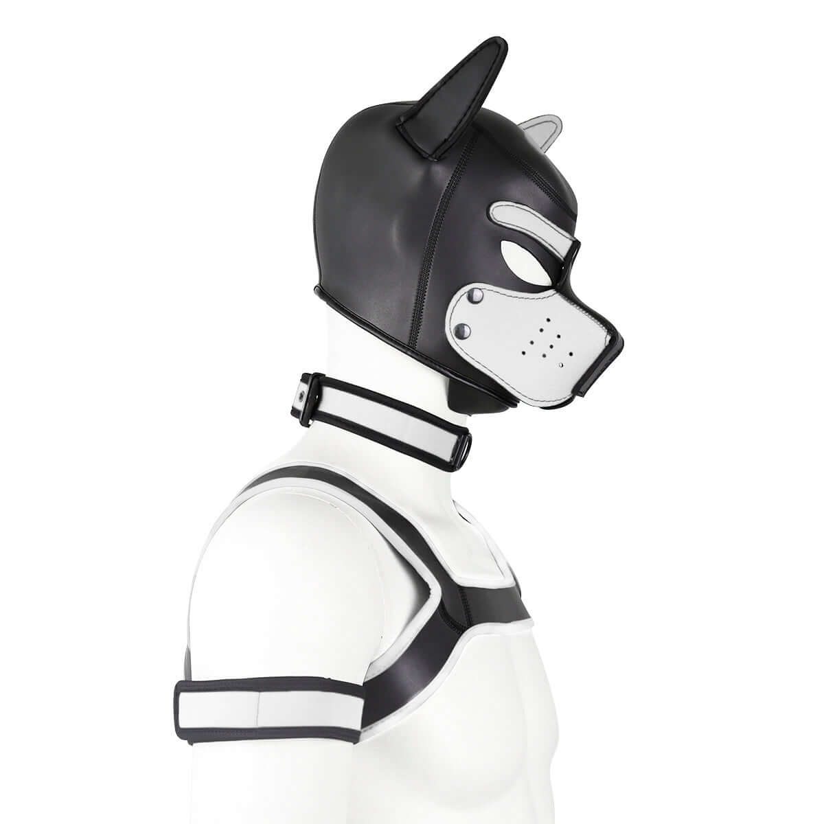 ALPHA PUP HOOD SET - White & Black - Pup Hood UK