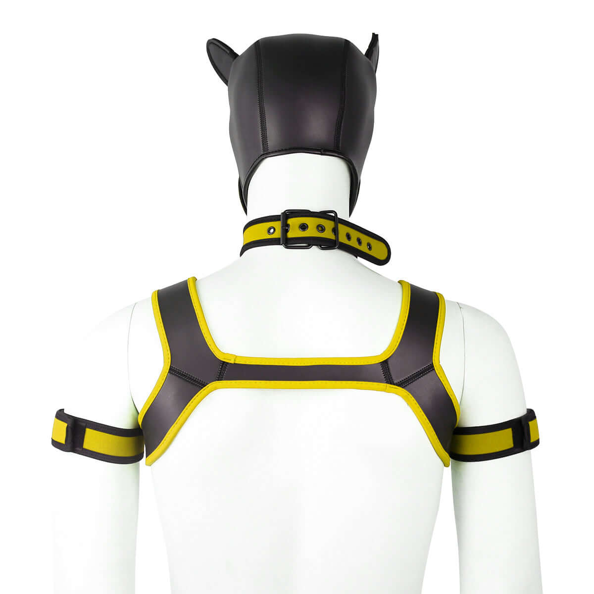 ALPHA PUP HOOD SET - Yellow & Black - Pup Hood UK