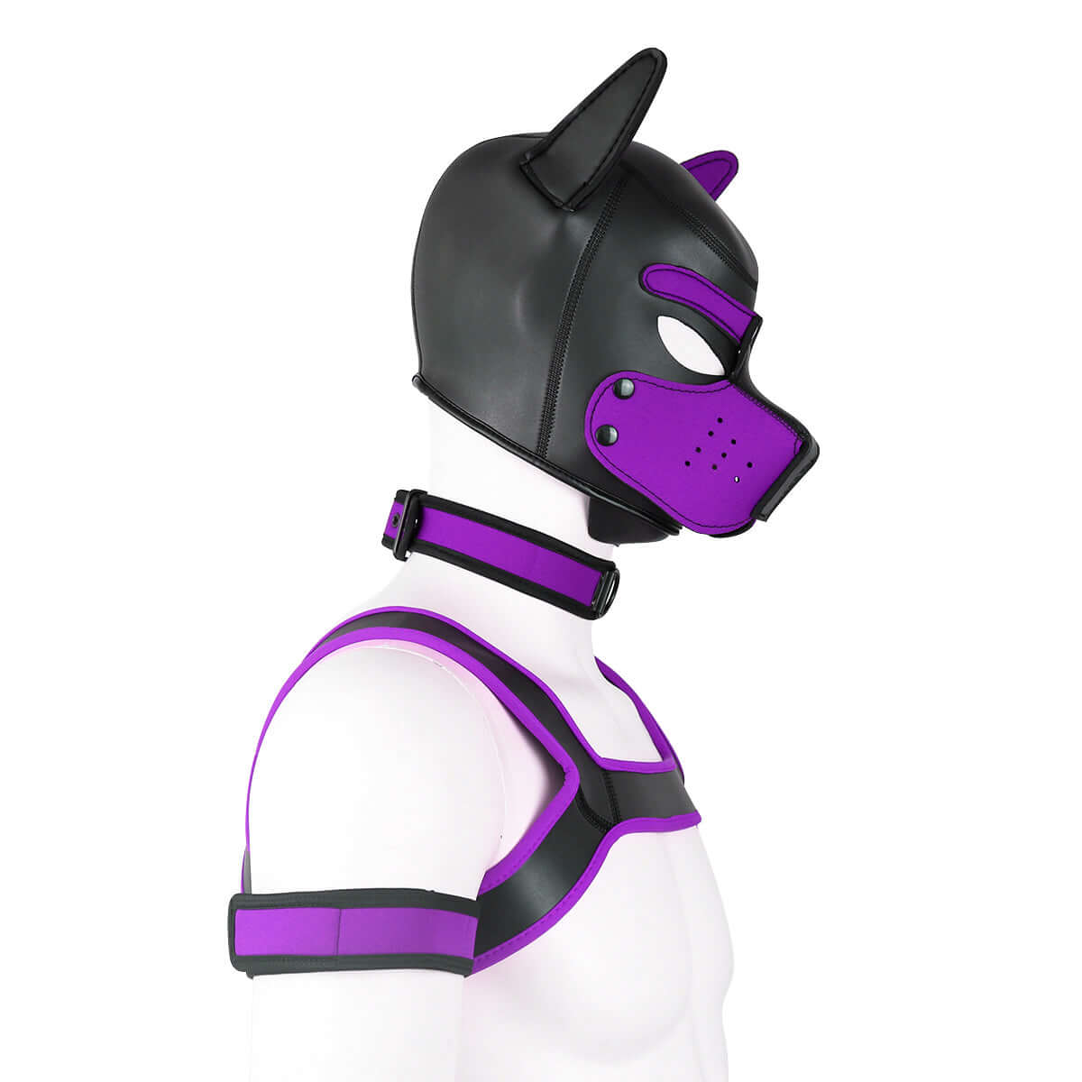 ALPHA PUP HOOD SET - Purple & Black - Pup Hood UK