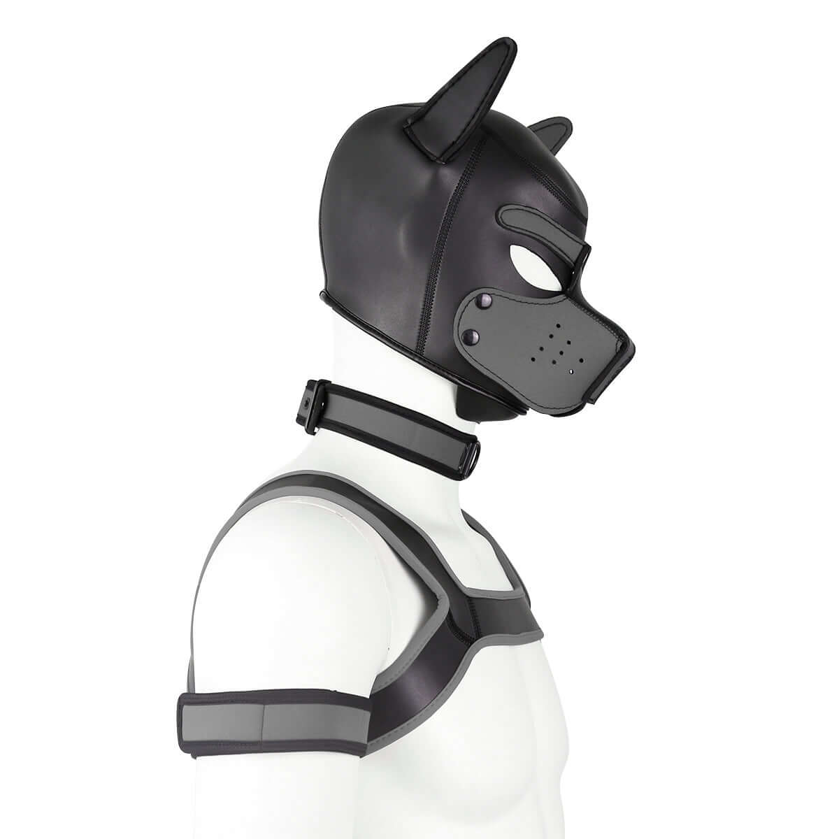 ALPHA PUP HOOD SET - Grey & Black - Pup Hood UK