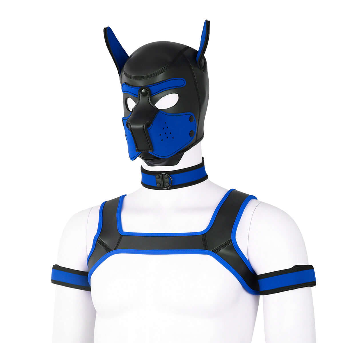 ALPHA PUP HOOD SET - Blue & Black - Pup Hood UK