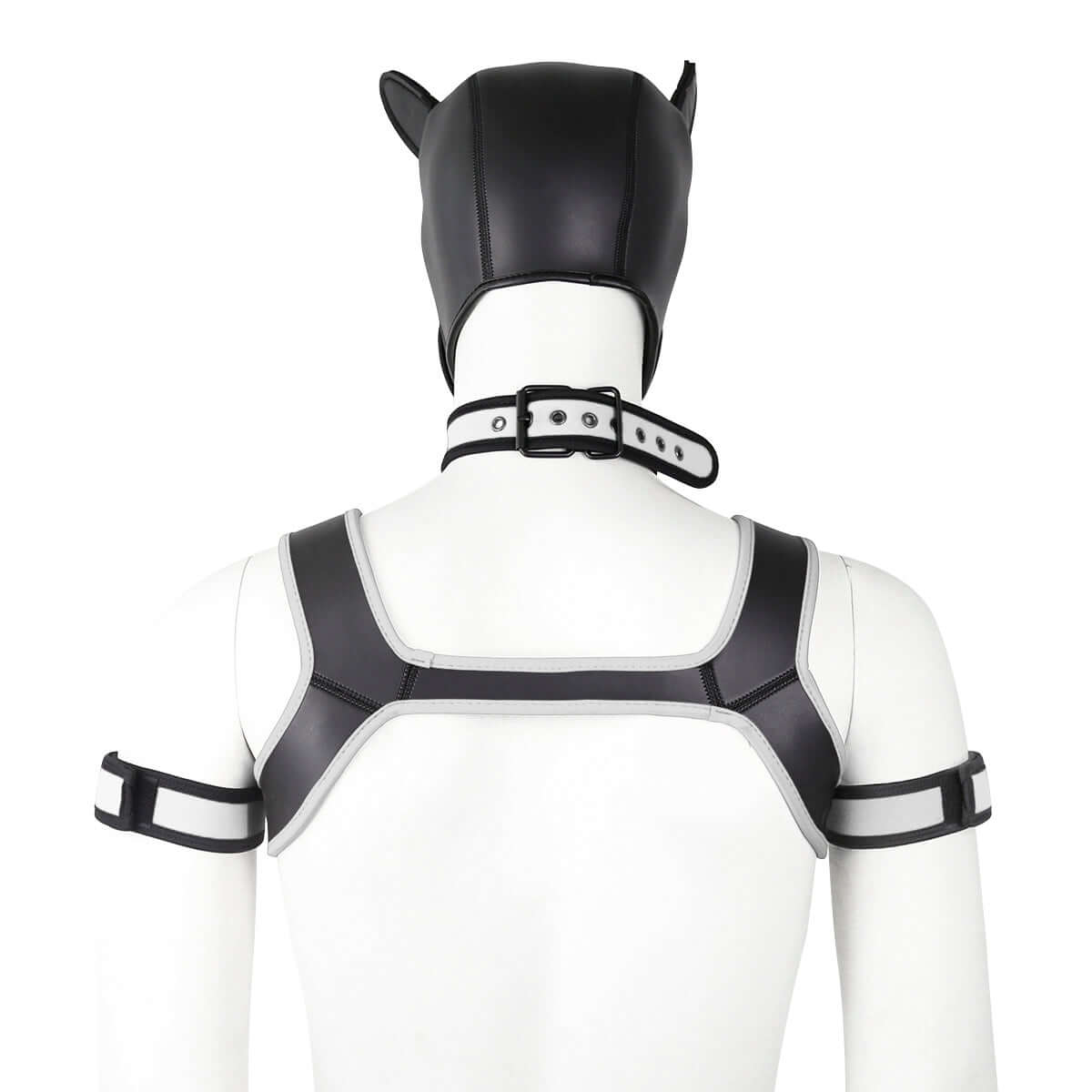 ALPHA PUP HOOD SET - White & Black - Pup Hood UK
