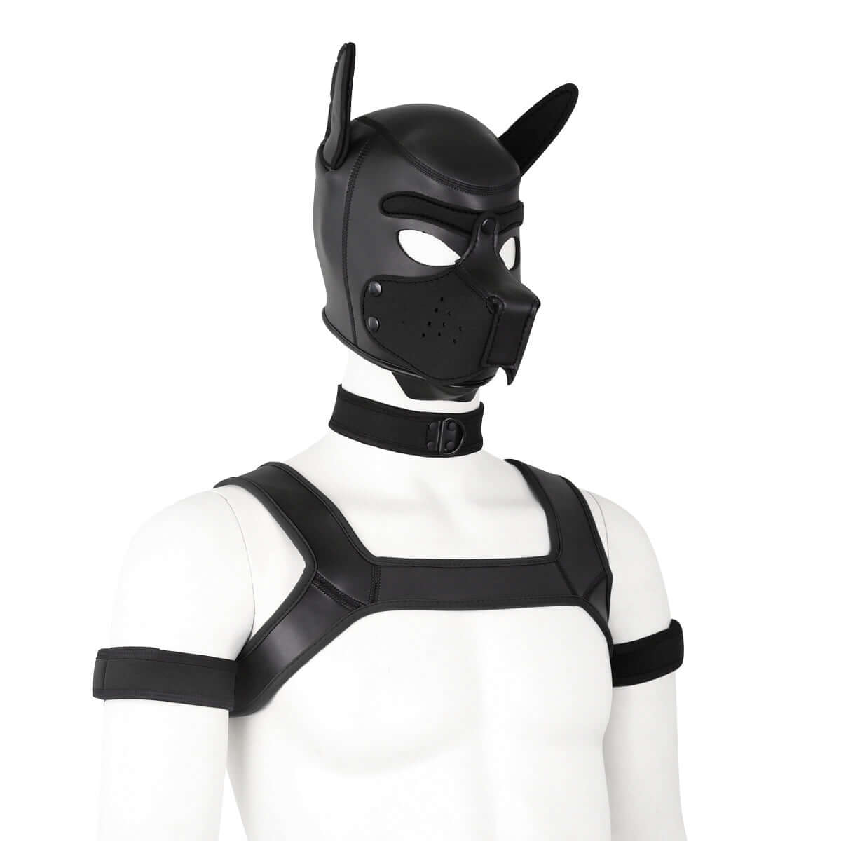 ALPHA PUP HOOD SET - Black - Pup Hood UK