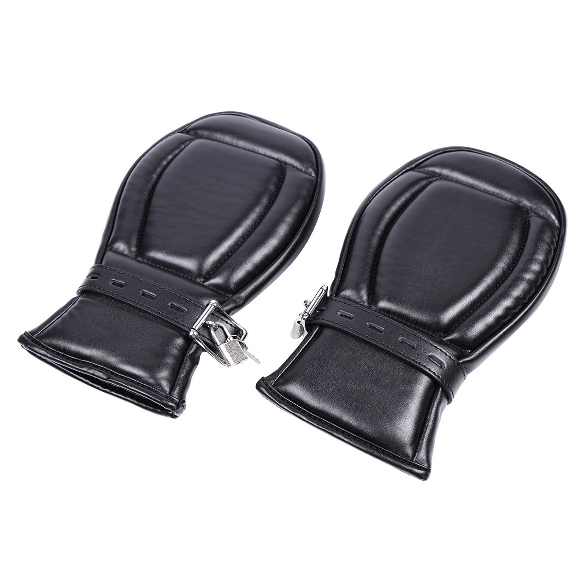 PADDED PUP PAW LOCKABLE MITTS - Black - Pup Hood UK