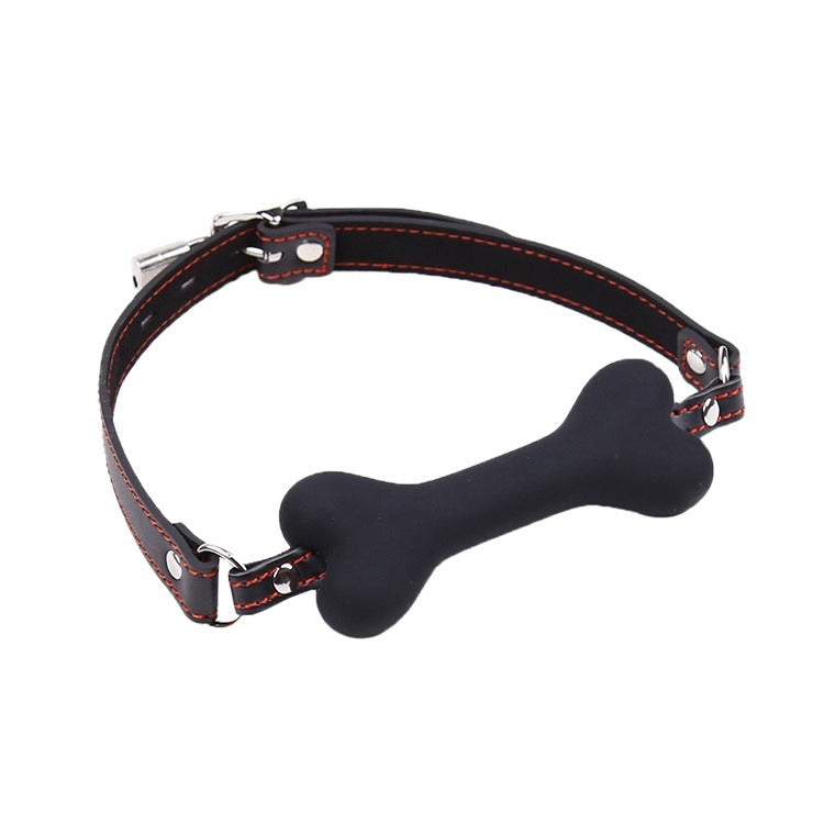 PUP TREAT BONE GAG - Black - Pup Hood UK