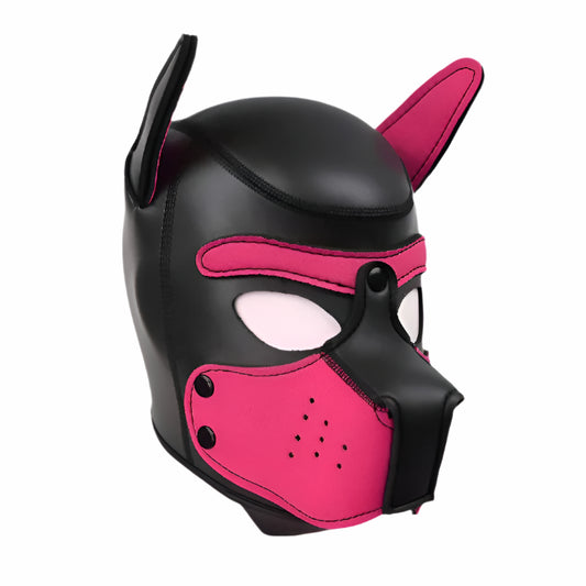 ALPHA PUP HOOD – Pink & Black | Pup Hood UK