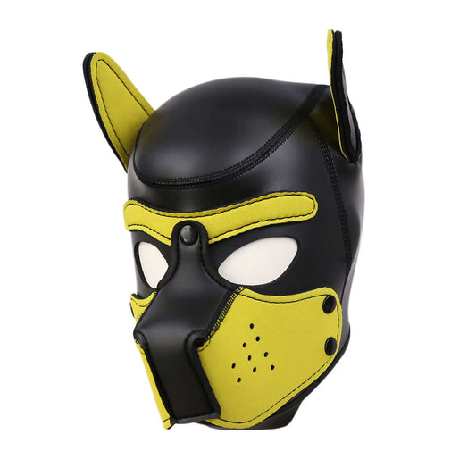 ALPHA PUP HOOD – Yellow & Black - Pup Hood UK