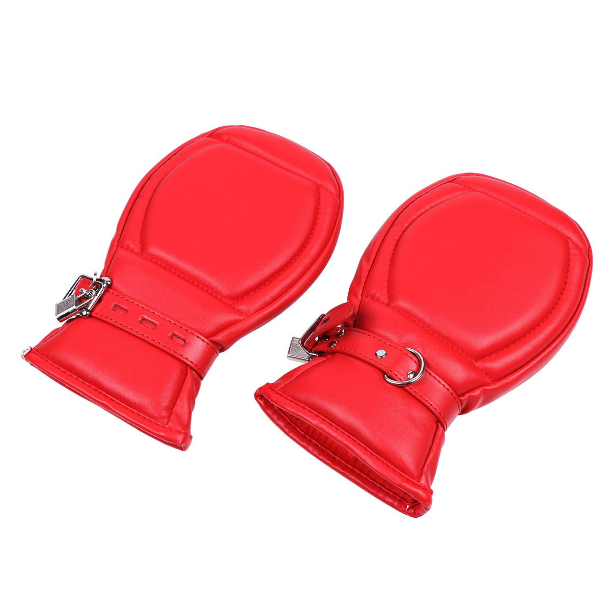 PADDED PUP PAW LOCKABLE MITTS - Red - Pup Hood UK