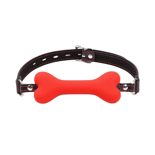 PUP TREAT BONE GAG - Red - Pup Hood UK